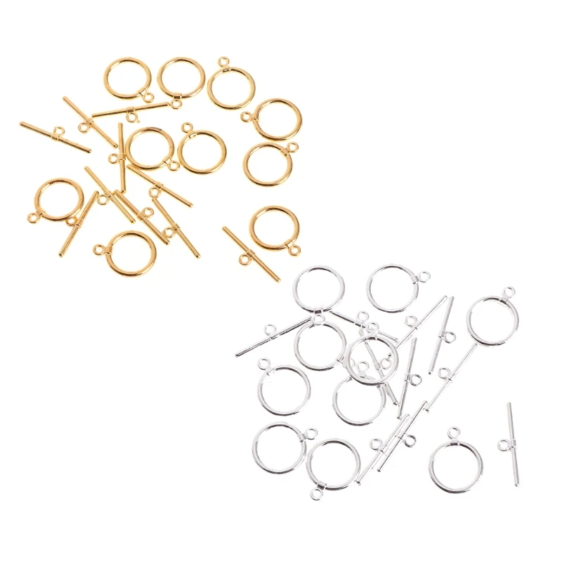 

10Pcs/Set 14mm Toggle Clasps Connectors OT Clasp Stainless Steel For Jewelry DIY-M15