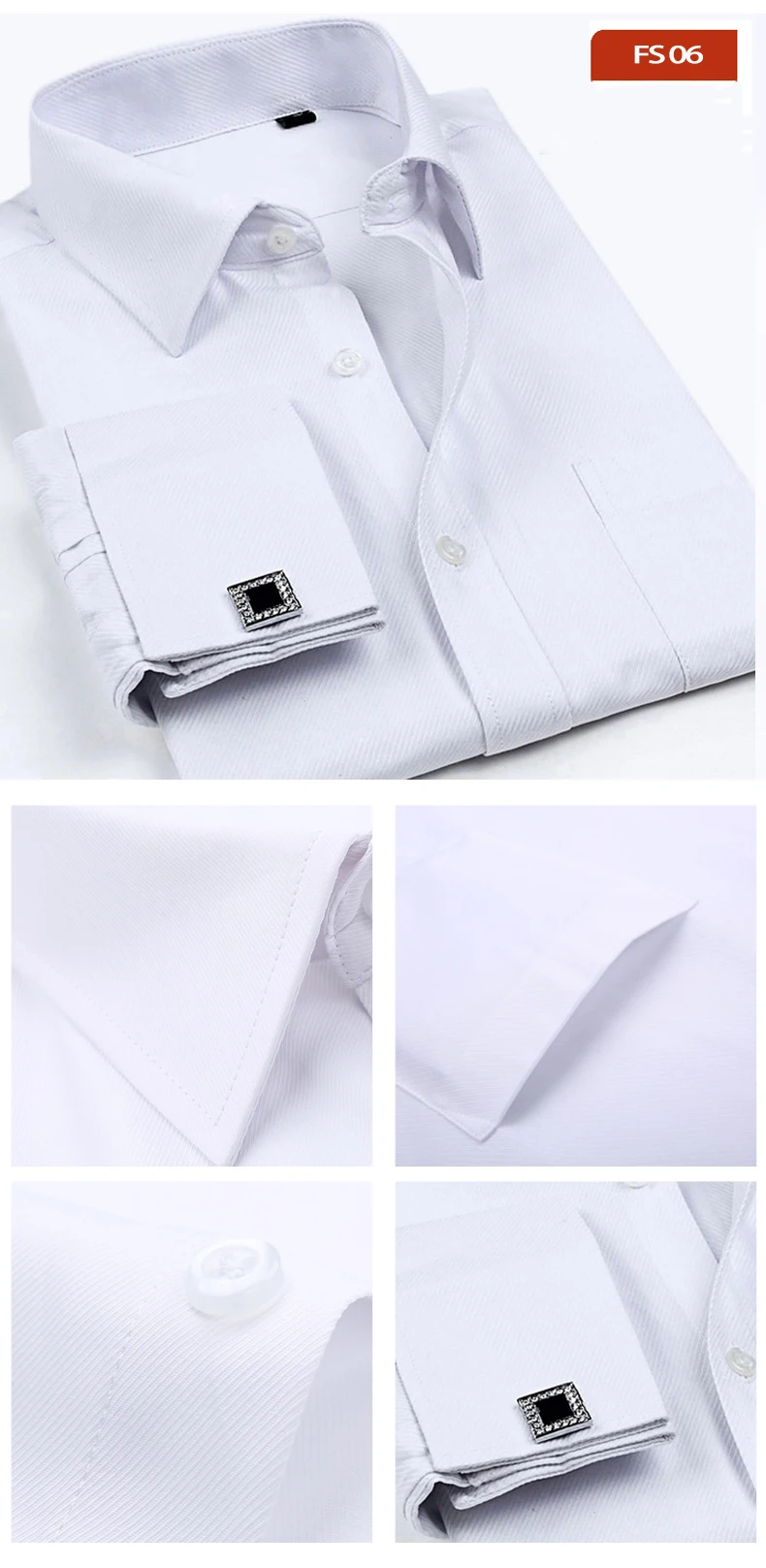 Свободные большие размеры мужские французские запонки рубашка длинный рукав фланель Бизнес Повседневная рубашка camisa masculina полосатый