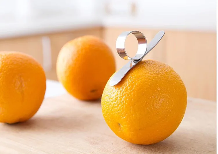 3 шт. нержавеющая сталь фруктовый апельсин устройство для чистки кожуры Парер Тип пальца лимонный цитрусовый Парер фруктовые овощные инструменты кухонные аксессуары