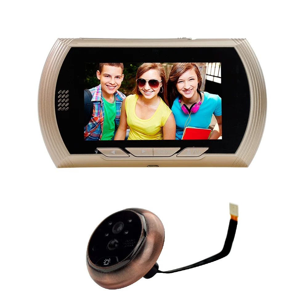 

4.3 inch door viewer peephole 1.0M pixels door camera PIR Motion Sensor IR Night vision NO Disturb Mode door bell video eye
