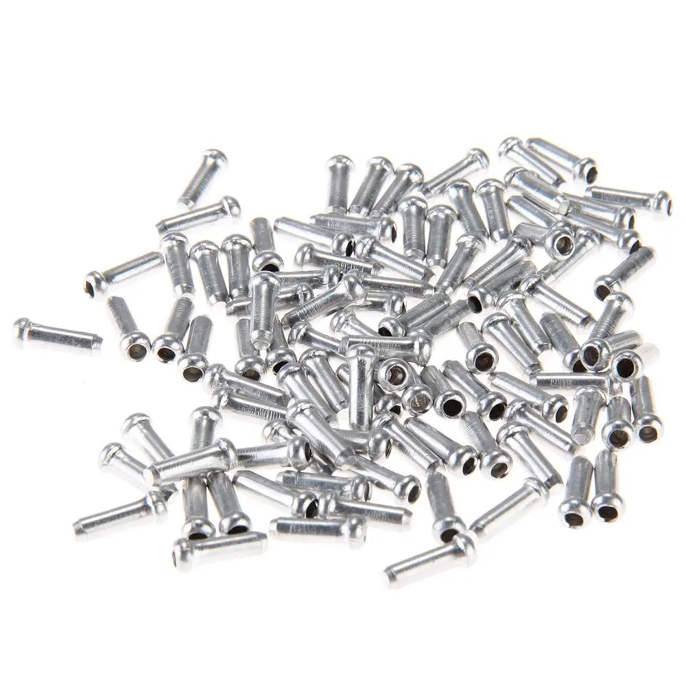 

100x Bicycle Bike Shifter Brake Cable Tips Caps End Crimp Silver