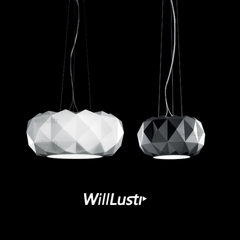 

Willlustr Murano due Muranodue, Реплика leucos deluxe, подвеска из белого черного стекла, алмазная Подвесная лампа для отеля