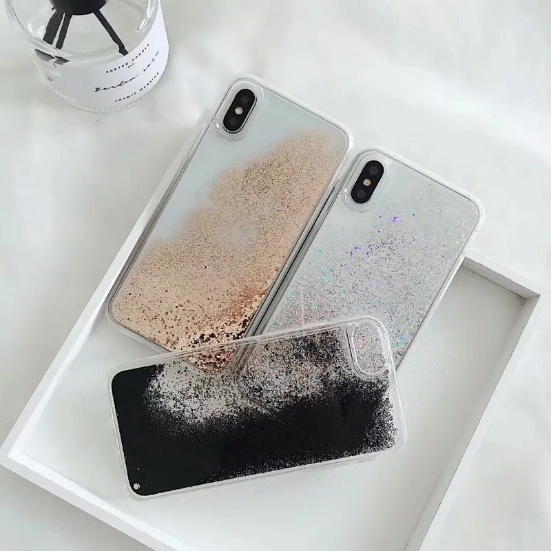 

Quicksand case for iphone 6 7 8 8p glitter for iphone 6s 7p X case dynamic liquid silicone TPU cover girls lovely luxury fundas