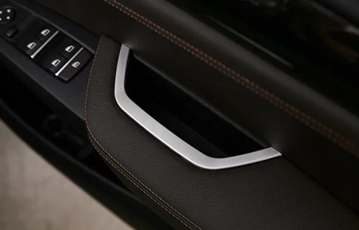 Chrome Car Interior Door Handle Decal Cover trim For BMW X3 X4 Main Drive Doorknob Storage Decals Strip Auto Accessories  (5)