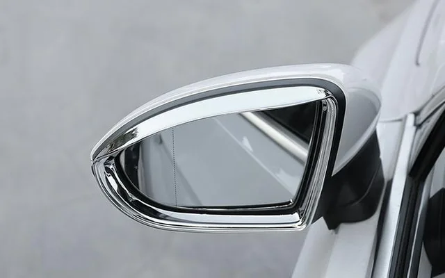 Fit-For-Golf-7-MK7-2014-2015-ABS-Chrome-Car-rearview-mirror-block-rain-eyebrow-cover