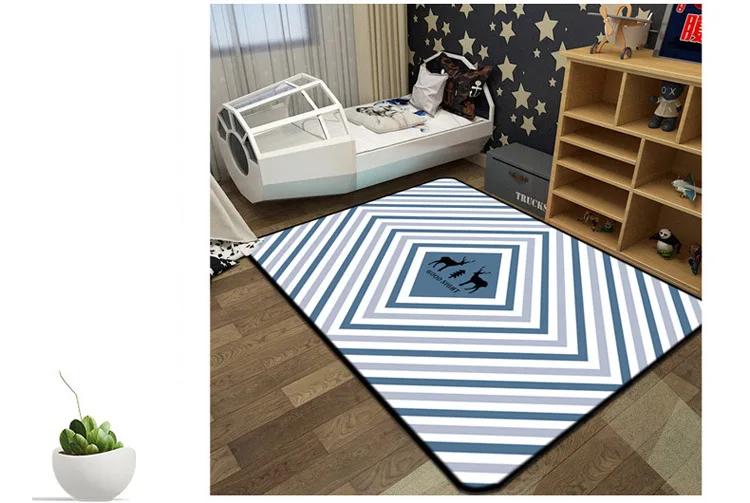 Геометрические декоративные ковры для гостиной, противоскользящие прямоугольные детские игровые палатки, коврик с оленем/медведем, мягкий диван, кофейный Настольный коврик