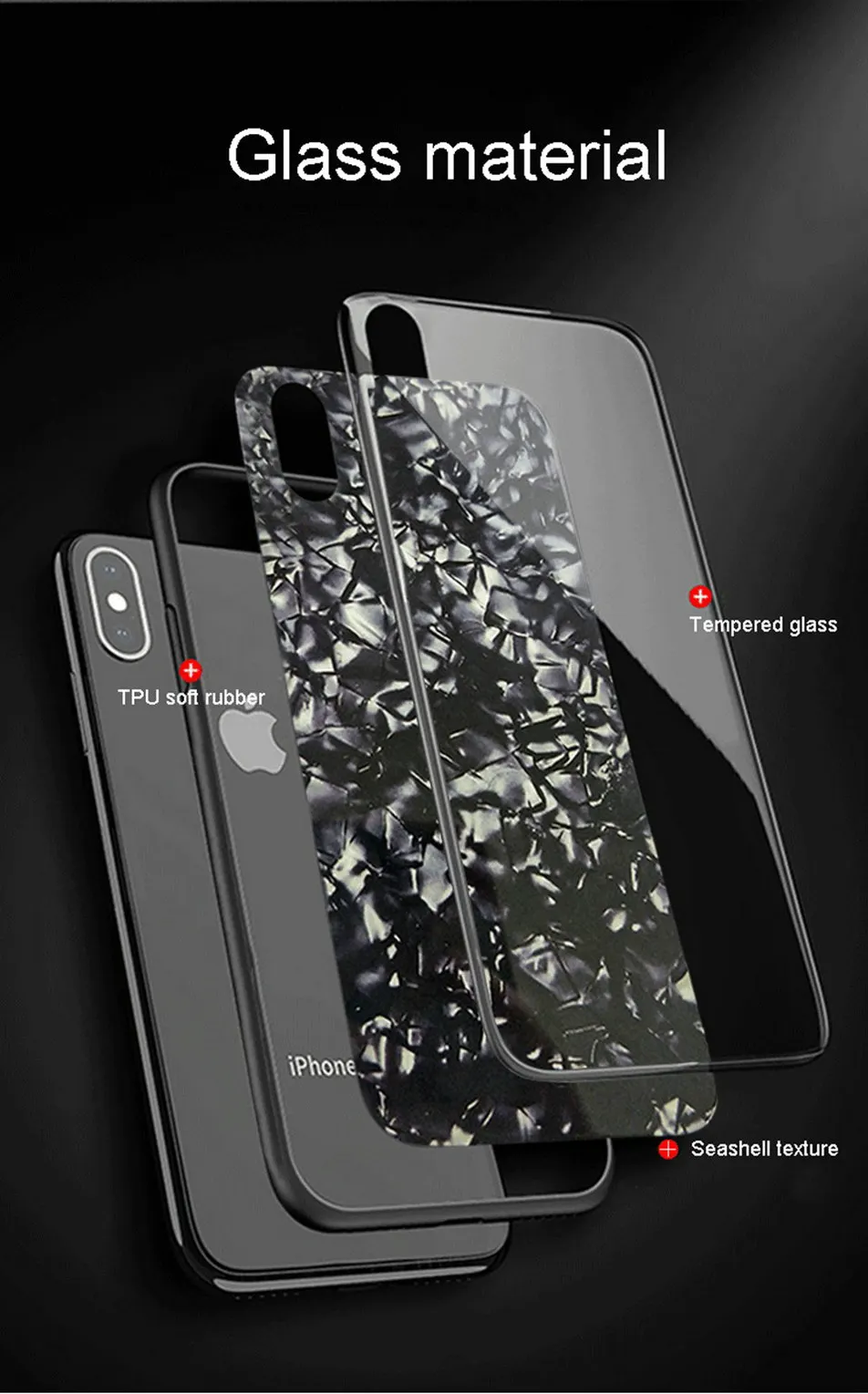Shell Cases For Iphone X Case Shockproof Hard Patterned Cover Tempered Glass On The For IphoneX Case Apple 10 Coque Luxury (9)