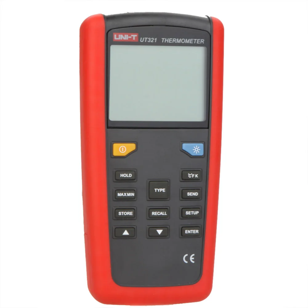 

UNI-T UT321 Contact Type Digital Thermometer K/J/T/E Type Temperature Tester Sensor w/LCD Backlighgt & USB Interface