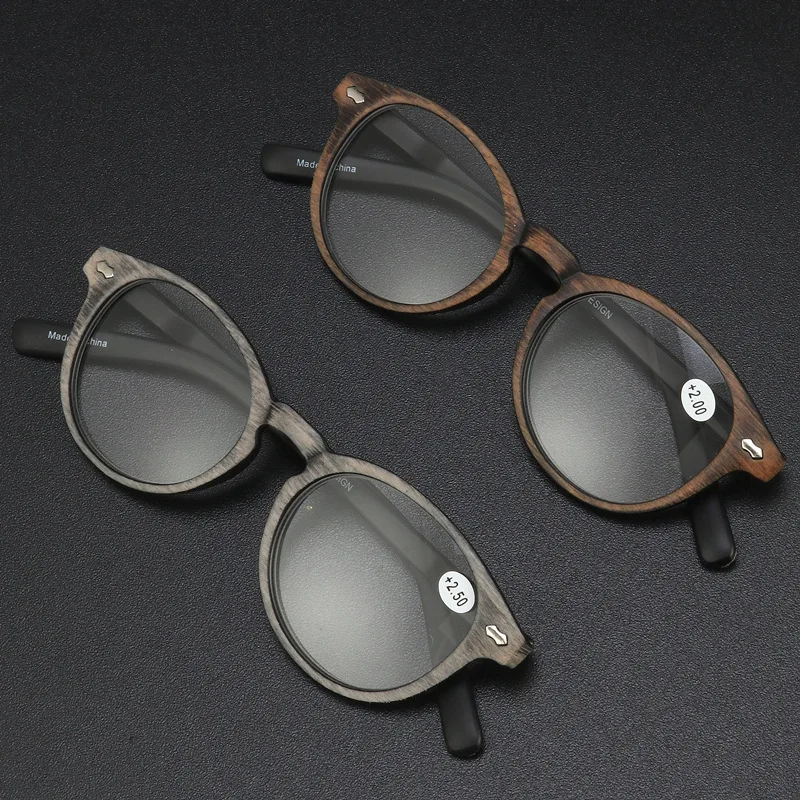 Oulylan ретро круглые очки для чтения для женщин и мужчин имитация дерева узор рамки смолы Пресбиопия очки дальнозоркости очки унисекс