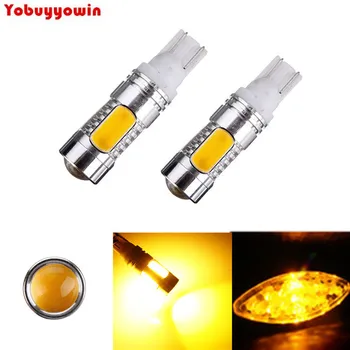 

2 x T10 T15 7.5W Lens Cree COB Chips LED Q5 High Power Amber Orange Car Turn Signal Tail