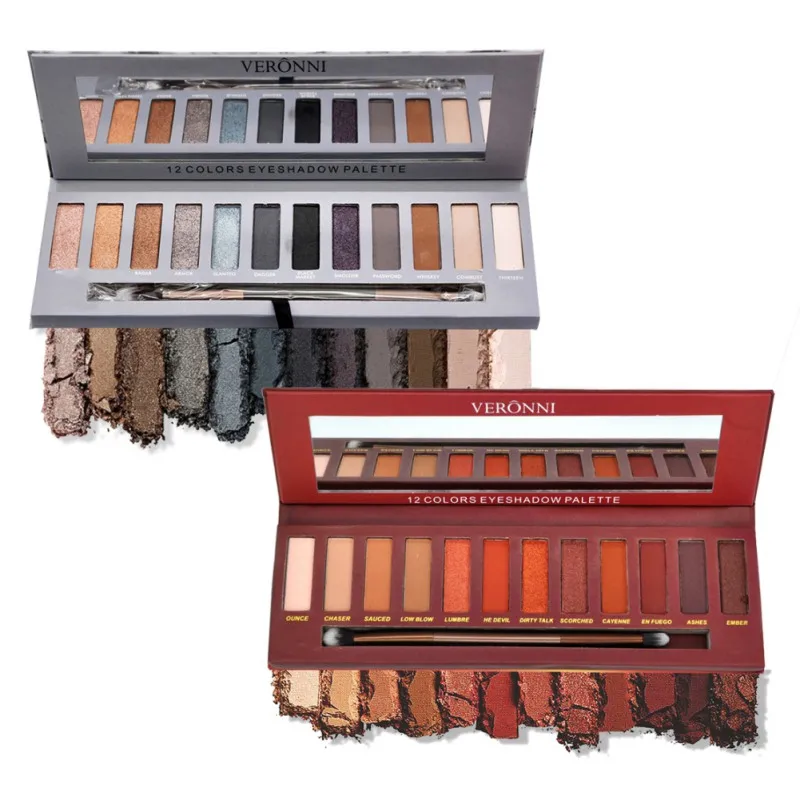 

12 Color Melted Rock Shadow Palette Shimmer Matte Eyeshadow Makeup Brown Warm Red Pro Smoky Eye Cosmetic High Quality