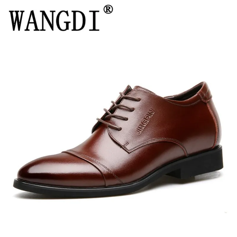 Élégant Formelle Ascenseur Croissante En chocolat Richelieu Noir Split Chaussures Cuir 2018 Hommes Hauteur Vache HxFw4ETq