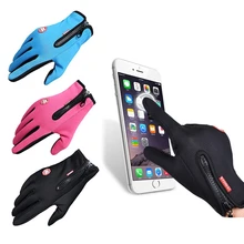 Зимние уличные спортивные перчатки для бега для подростков мужские и Wo мужские s для вождения лыжный сноуборд Скейт согревающий теплый флис перчатки с сенсорным экраном