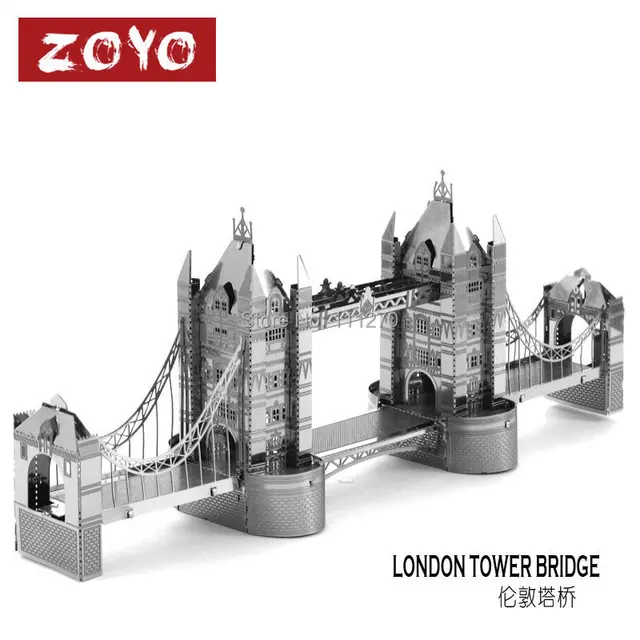 london tower bridge metal sheet nano puzzle diy 3d laser cut models metal sheet models
