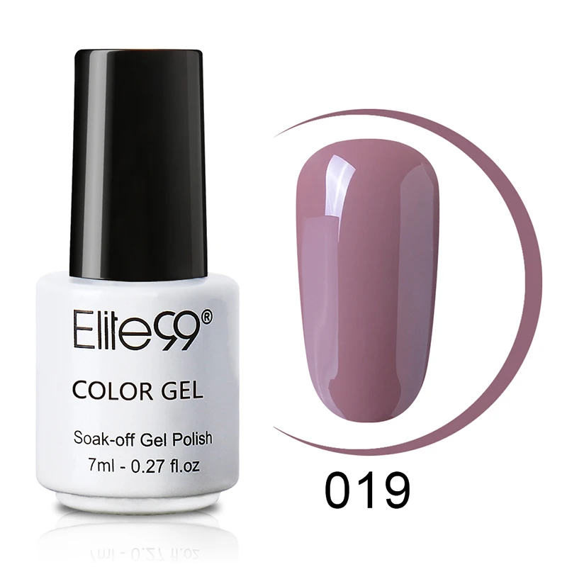 Elite99, 7 мл, Классический Гель-лак для ногтей, телесный цвет, розовый цвет, замачиваемый, УФ светодиодный гель для ногтей, эмаль, Полупостоянный Гель-лак, дизайн - Цвет: 019