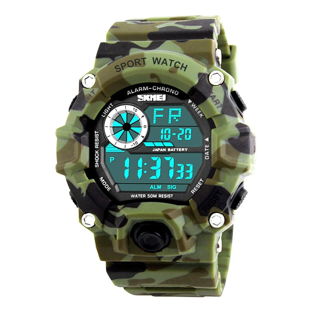 Kids Sports Watches Children For Girls Boys 50M Waterproof Military