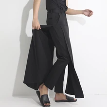 Горячее предложение! Распродажа! Японские мужские поддельные два брюки модный бренд tide дизайн комбинезон стилиста повседневные мужские сиамская юбка брюки