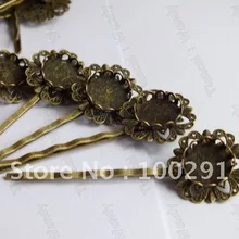 Ювелирные изделия ручной работы DIY фурнитура-200 шт подходят 12 мм круглые камеи античные волосы бронзового цвета Заколка-невидимка для волос аксессуары