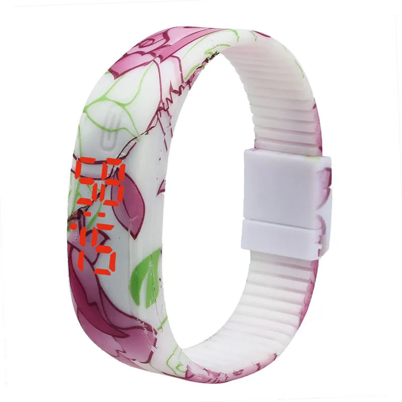 Women Men Girl Clock Ultra Thin Sports Silicone Digital LED Bracelet Wrist Watch Running Ladies WristwatchesF3 | Наручные часы