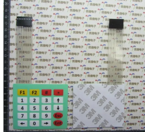 

4*5 20key matrix keyboard membrane switch Single-chip extended keyboard