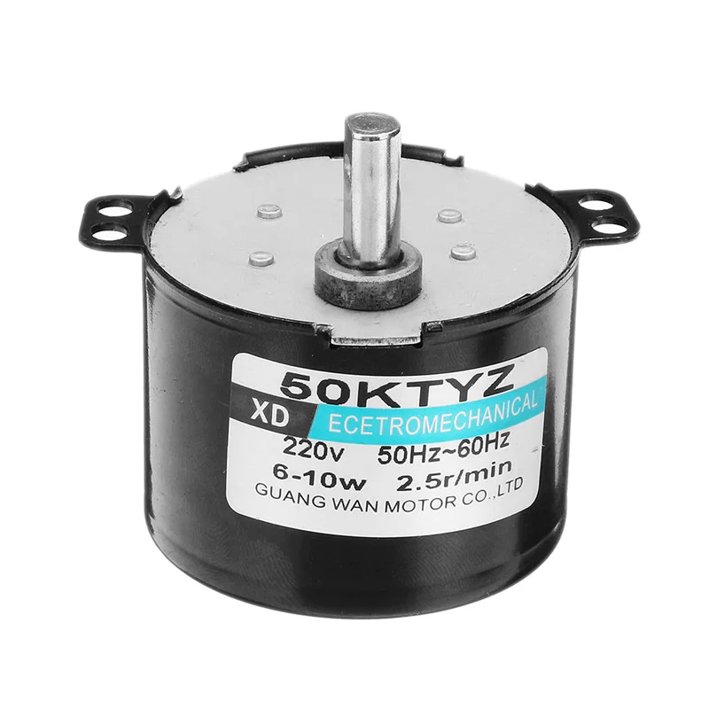 

50Ktyz Ac220V 10W 0.5A 2.5R/ Min Permanent Magnet Synchronous Motor Ac Gear Reduction Motor Cw / Ccw