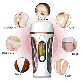 

3 in 1 Gold Epilator 999999 Flash IPL female Hair Removal Laser Epilator Touch Body Leg Bikini Trimmer Photo epilator