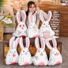 60 см мультфильм кролик плюшевая подушка игрушки Кролик с остроумные выражения подушка на диван, кровать подушка День рождения подарки для валентинки