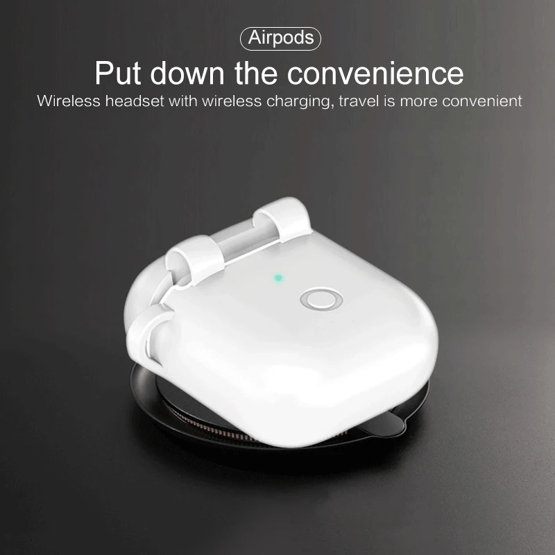 Чехол для беспроводного зарядного устройства Airpods QI Standard 1/2 чехол приемника