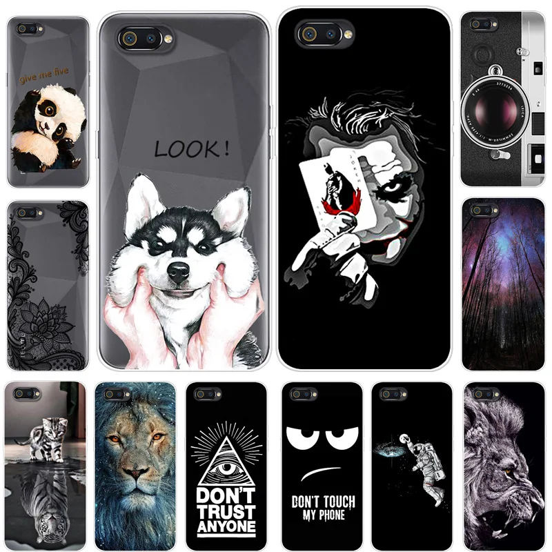 Realme C2 Case For OPPO Realme C2 Cover Silicone Planet Cat Tiger Printing Phone Case For OPPO Realme C2 C 2 Back Cover Shell