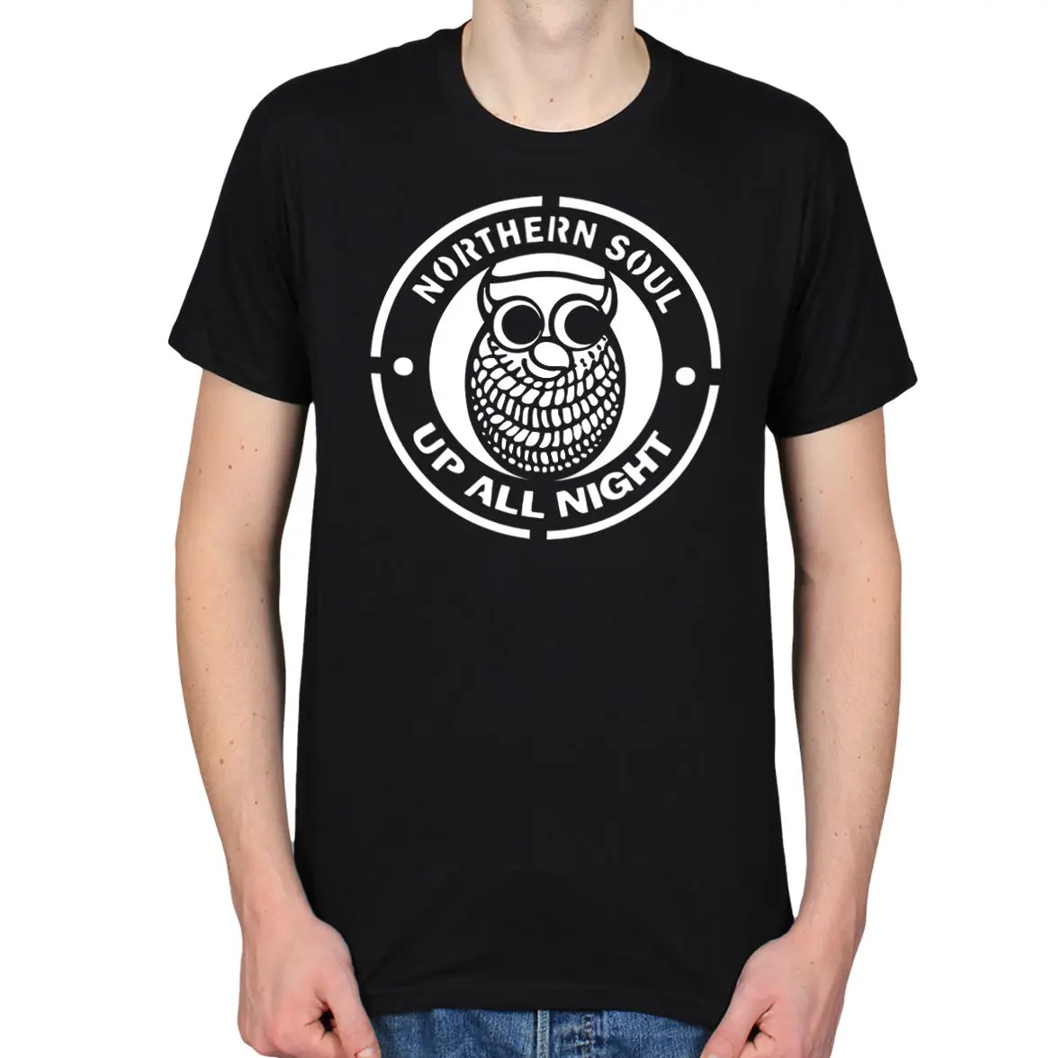 Northern Soul все Сова Логотип MOTOWN ритм музыки Мужская футболка|men t-shirt|tees menmen tees |