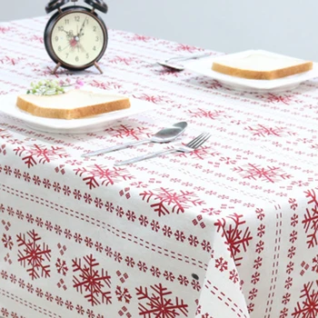 

Christmas snowflake cotton tablecloth Nordic art table coffee table dining table simple modern home rectangular tablecloth