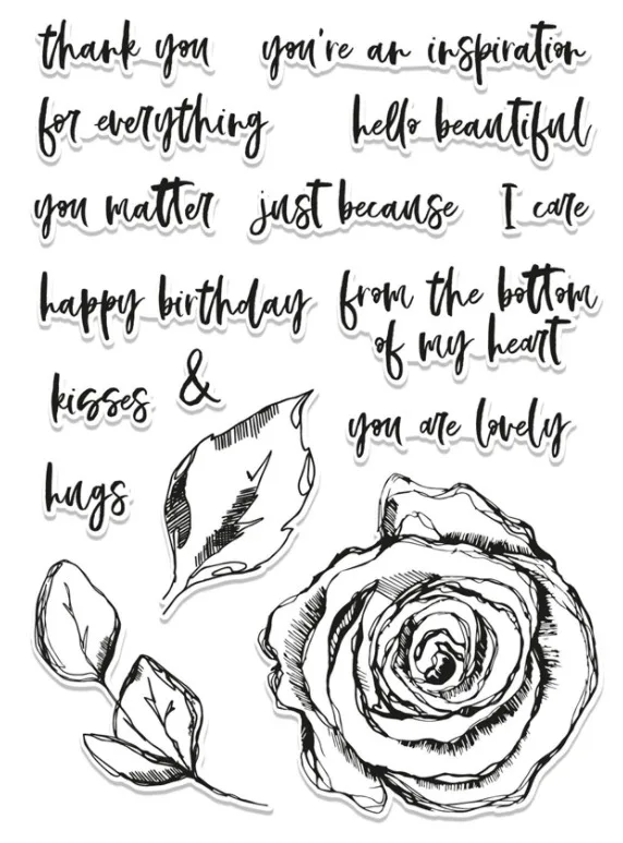 

15*20 CM/INKED ROSE/Transparent Clear Stamps for DIY Scrapbooking/Card Making/Kids Christmas Fun Decoration Supplies