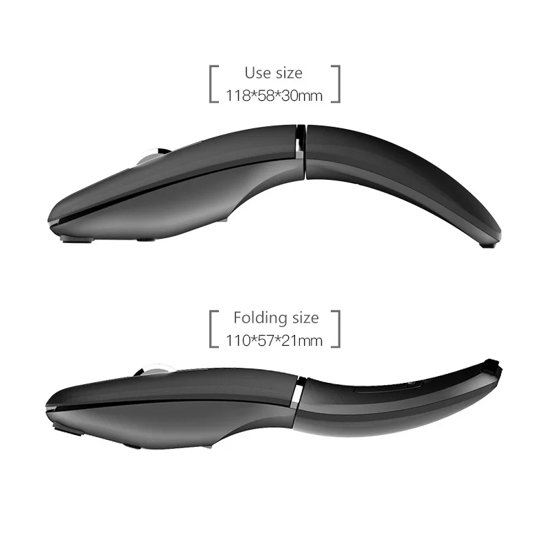2 4G USB Беспроводная складная мышь перезаряжаемая Тихая Кнопка игровая для Macbook Air