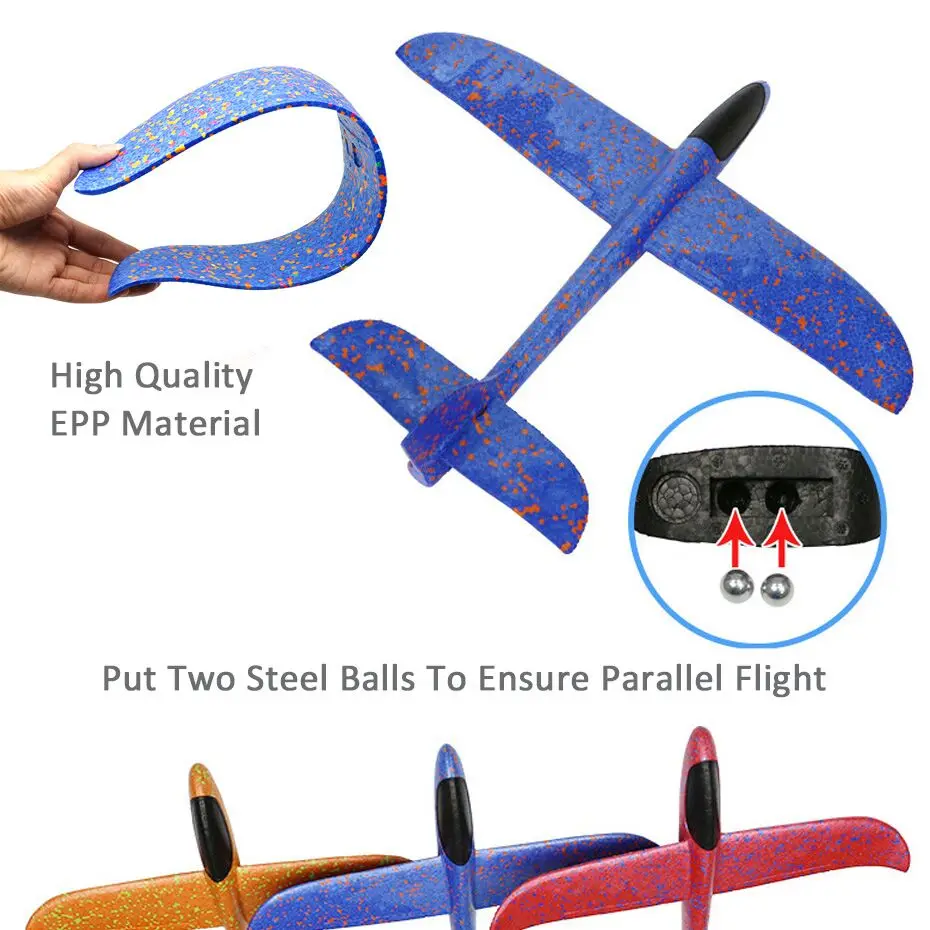 EPP пена ручной бросок самолет Открытый Запуск планер самолет детский подарок игрушка 48 см интересные игрушки