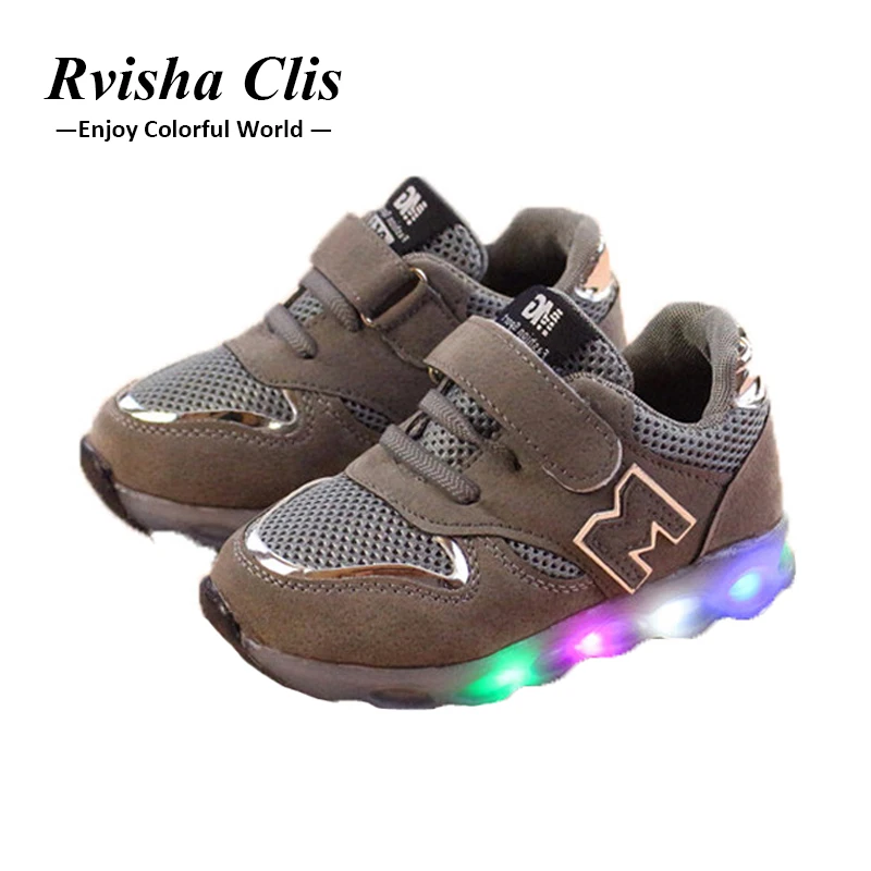 

2018 New children's shoes Glowing Sneakers Girls Casual Shoes Boys Sports Luminous Sneakers LED Shoes running shoes