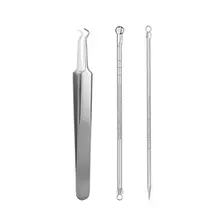 Игла для удаления прыщей из нержавеющей стали 3 шт. средство от черных точек акне лечение черная головка чистящий экстрактор инструмент для удаления