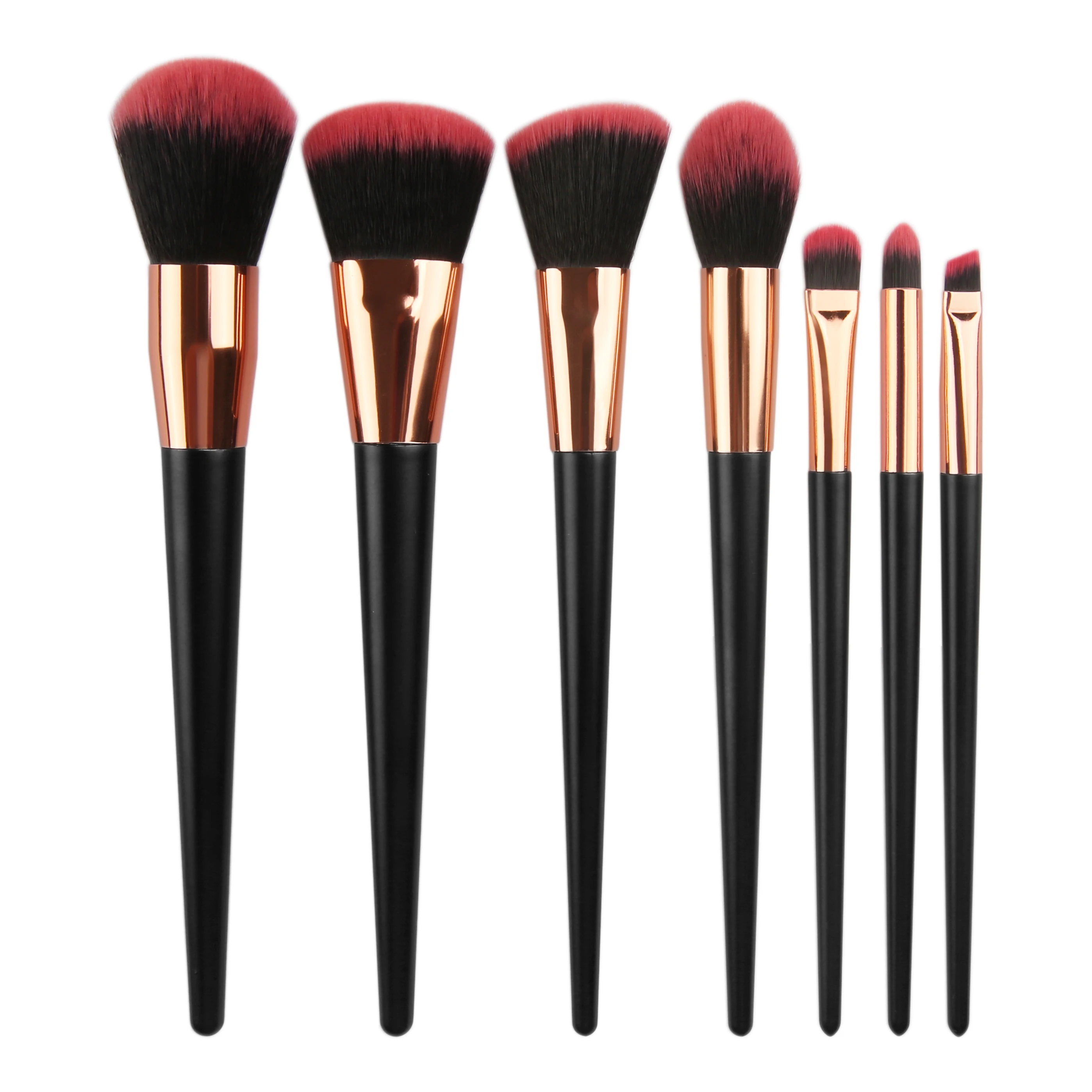 

NEW 7Pcs Black Red Gradient Makeup Brushes Set Powder Foundation Blending Eye Shadow Blush Cosmetics Beauty Make Up Brush Kits