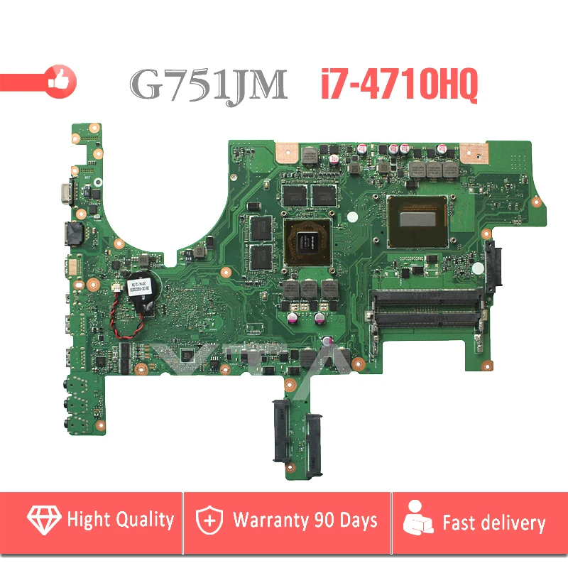 G751JM материнская плата для ноутбука ASUS G751J G751JY G751JT G751JS G751JM Материнская плата ноутбука REV2.2 i7-4710HQ Процессор USB3.0 материнская плата