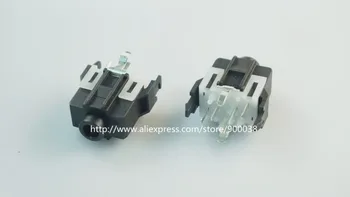 

100pcs Phone Jack 3.5mm 1/8" 7 contact 3 conductor Tip Ring Sleeve stereo audio socket through hole vertical PCB with switch