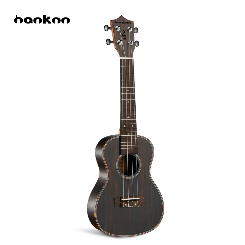 Hanknn 23" Rosewood Ukulele Acoustic Hawaiian Guitar Violin Concert