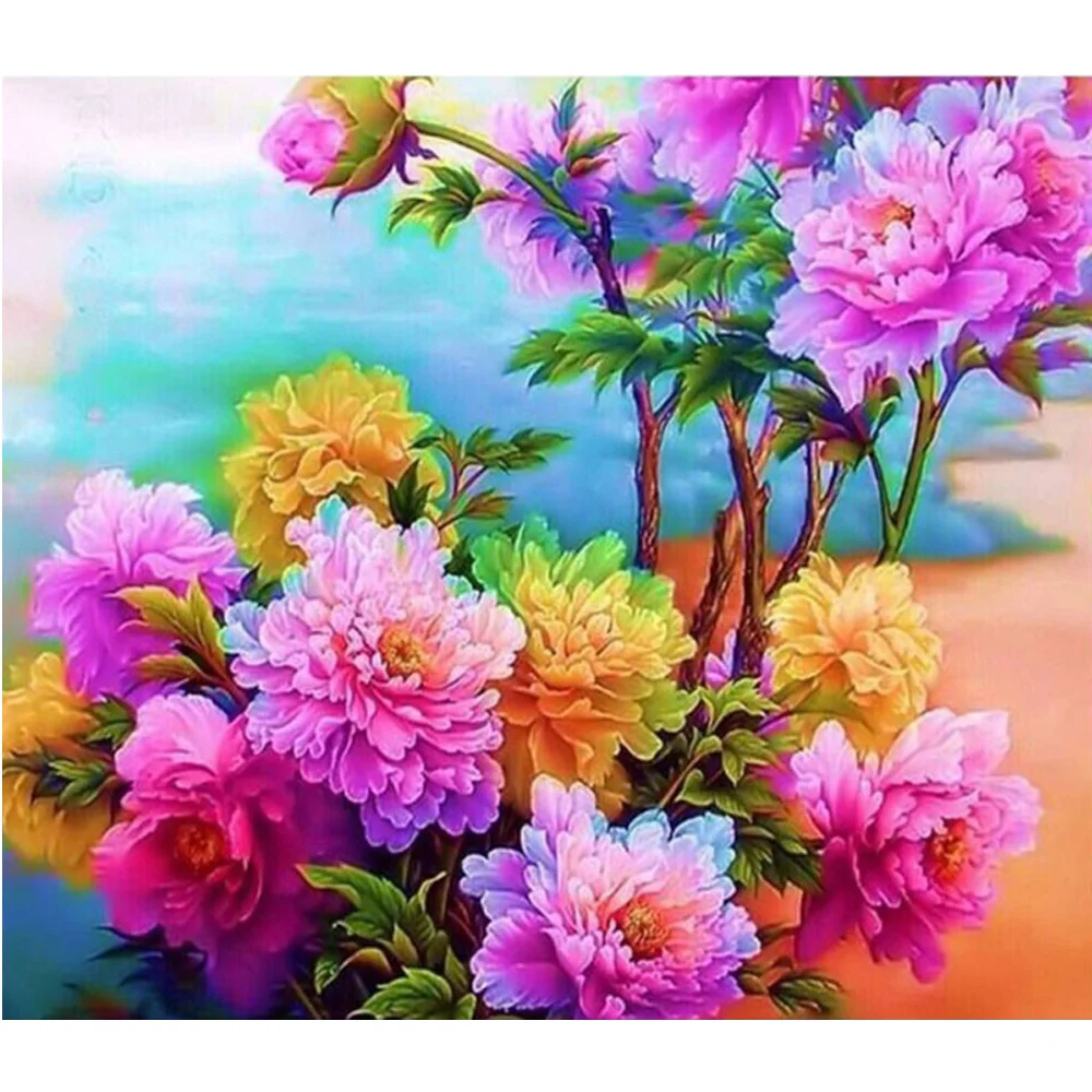 

NEW 5D DIY Diamond Painting full square drill Wedding Home decor Cross Stitch Mosaic Diamond Embroidery flowers picture H1338