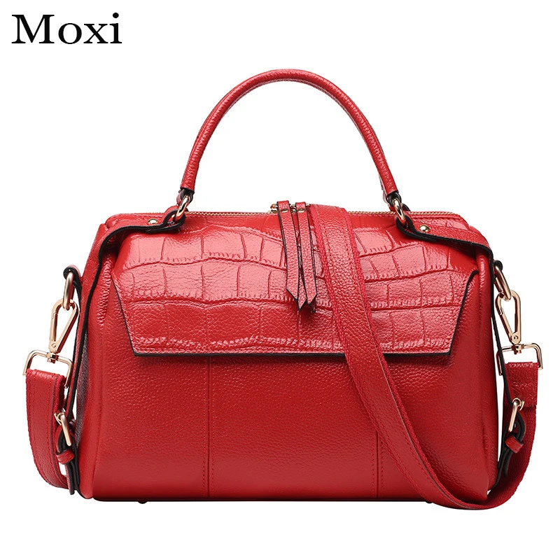 

New Women Handbags Genuine Leather Female Shoulder Bag Natural Cowhide Ladies Messenger Bag Candy Color Women's Bag Tote