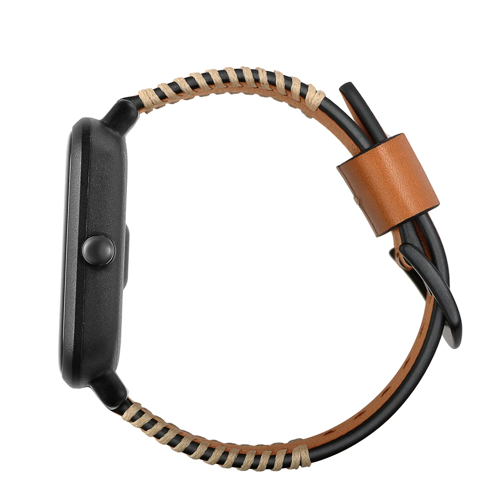 20MM band for AMAZFIT watch band Handmade real leather bracelet for xiaomi men's watch strap (15)