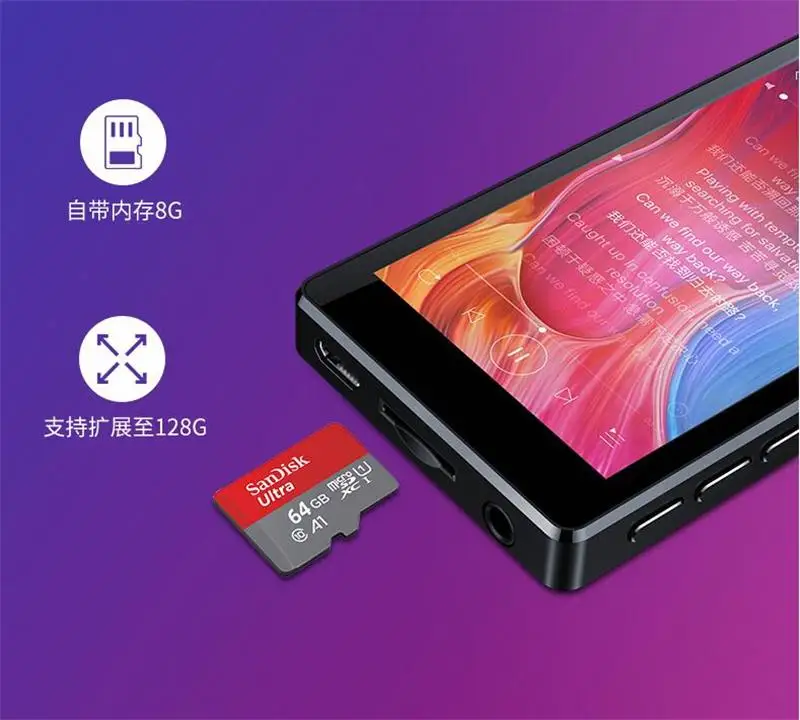 2020 Newest RUIZU MP3 Player D20 Full Touch Screen