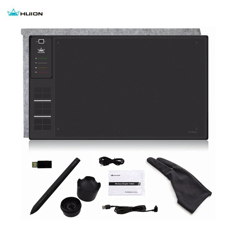 Huion GIANO WH1409 Wireless 2.4G Graphic Drawing Tablet 13.8 x8.6 Largest Built in 8GB Memory