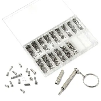 

Litake 1000 Tiny Screws Nut Screwdriver Watch Eyeglass Glasses Repair Tool Set Kit 109*64*15mm