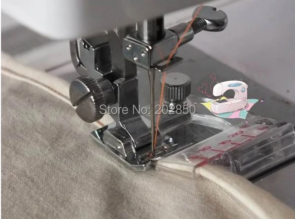 

Household Multi-Function Sewing Machine Presser Foot,Excellent Work For Coth Strip Binding&Serger,Width Adjustable,Great Quality