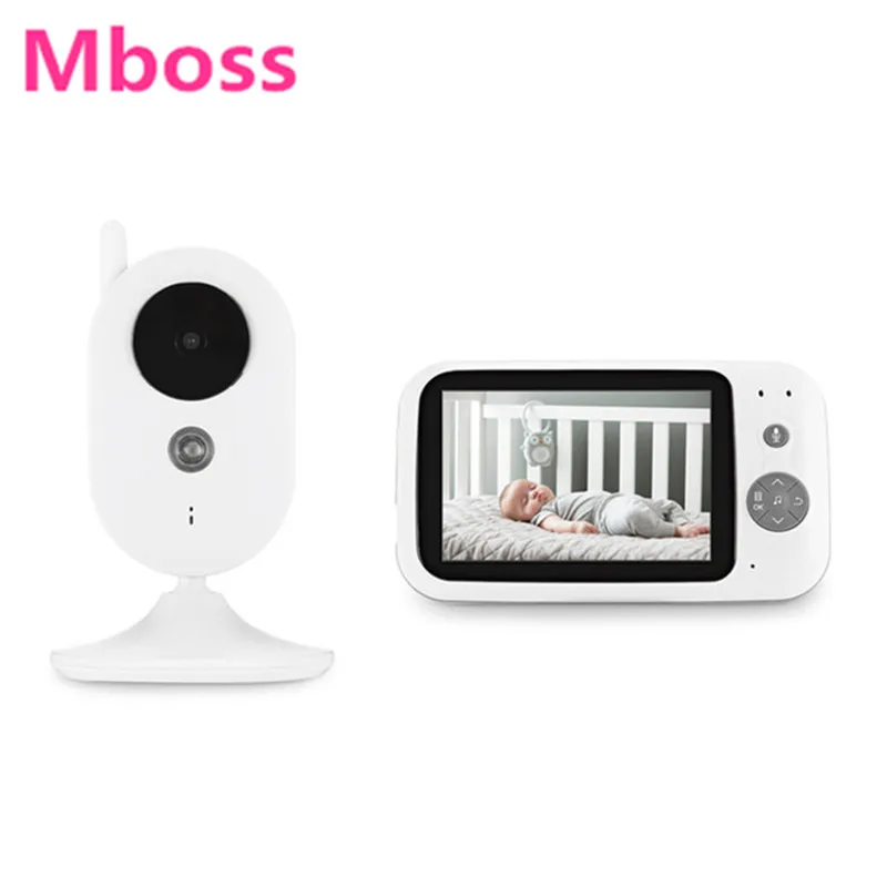 

600mah Battery Night Vision 5mTalk Back Multiple Language Temperature Sensor 3.5 Inch Baby Monitor
