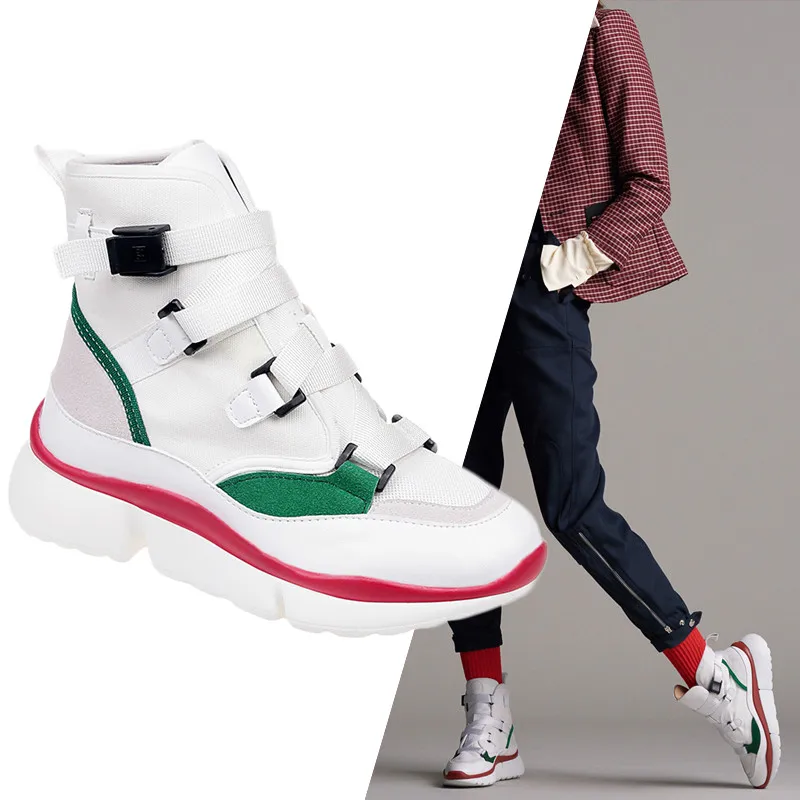 

Casual Shoes Women's Spring Autumn Sneakers Buckle Strap High Low Top Lady Fashion Sneakers Platform Shoes Footwear