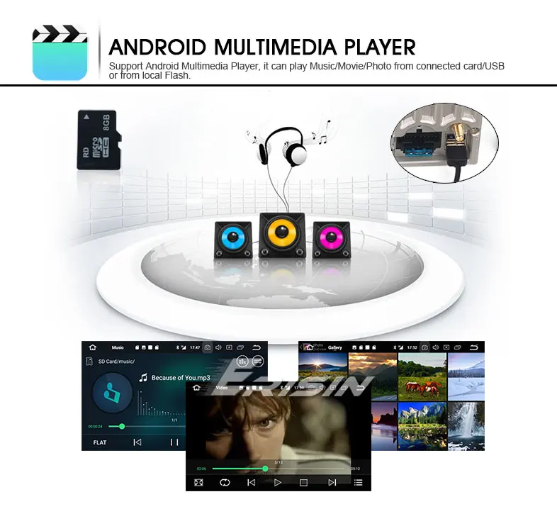 Best Erisin ES8831FB 7" Android 8.0 Octa core 4G RAM Car DVD GPS Radio DVR DAB+ DVD for Frod Transit Focus Fiesta Kuga 11